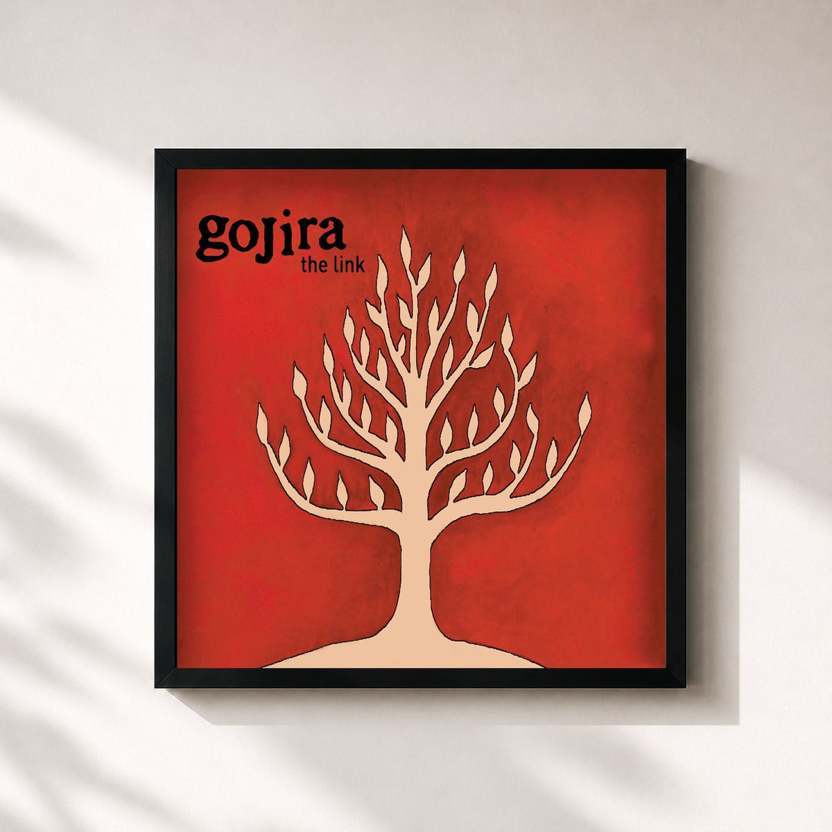 #noir Tableau carré de l'album The link de Gojira, cadre noir 32x32 cm