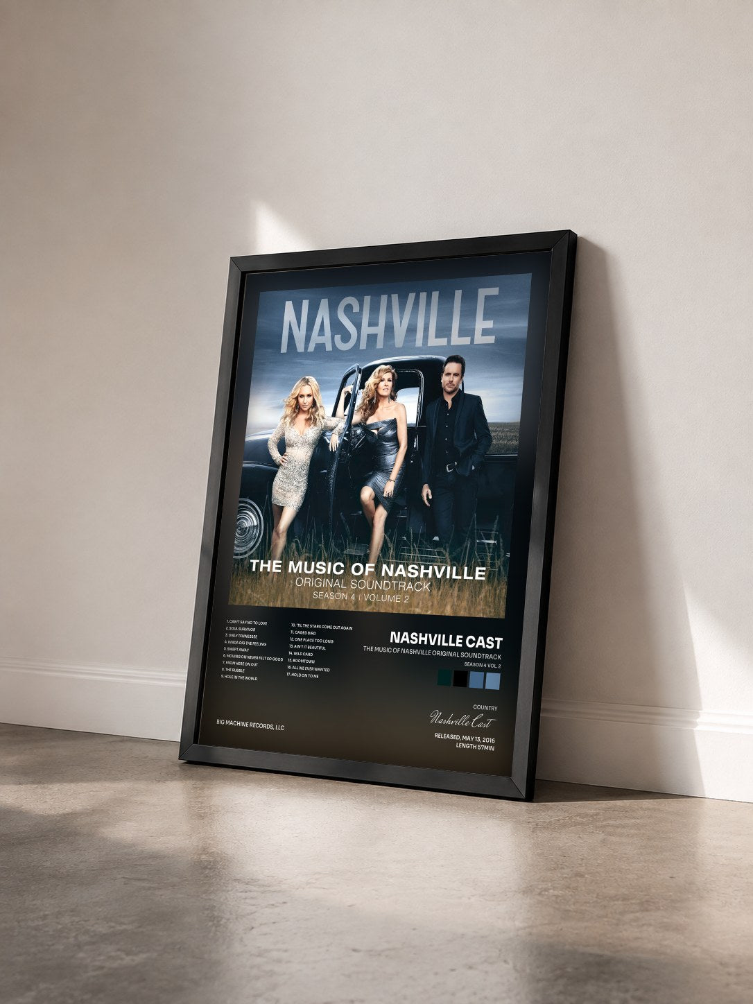 #noir Tableau de l'album The Music Of Nashville Original Soundtrack (Season 4 Vol. 2) de Nashville Cast vu de trois quarts, cadre noir