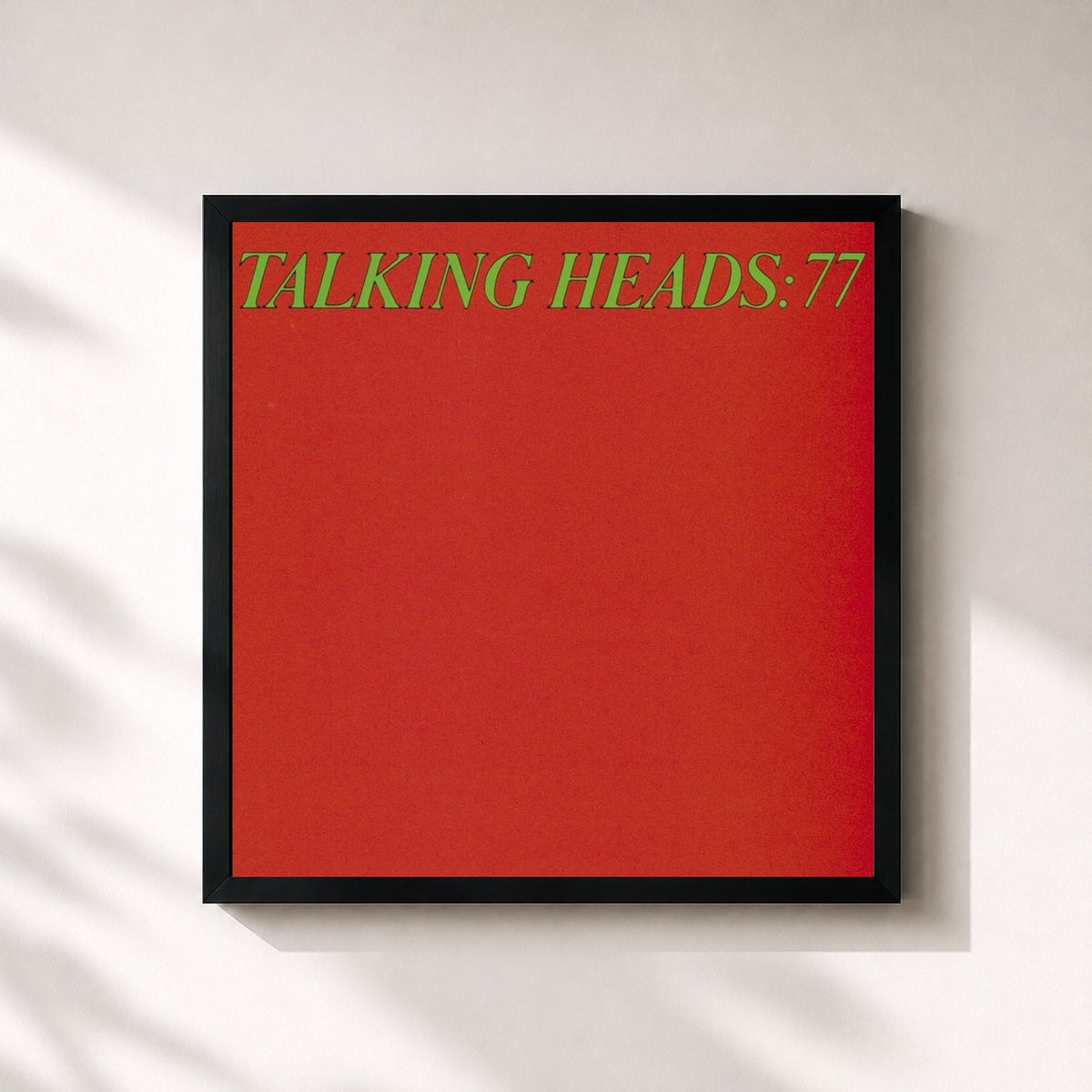#noir Talking Heads '77 di Talking Heads in stampa quadrata incorniciata, cornice nera 32x32 cm