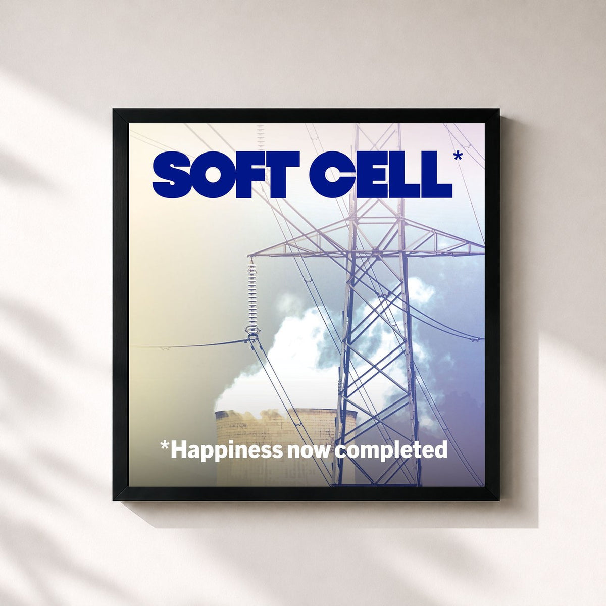 #noir *Happiness Now Completed von Soft Cell als quadratischer Kunstdruck, schwarzer Rahmen 32x32 cm
