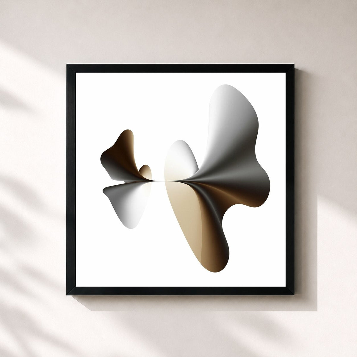 #noir Unspoken Words de Max Cooper en lámina cuadrada enmarcada, marco negro de 32x32 cm