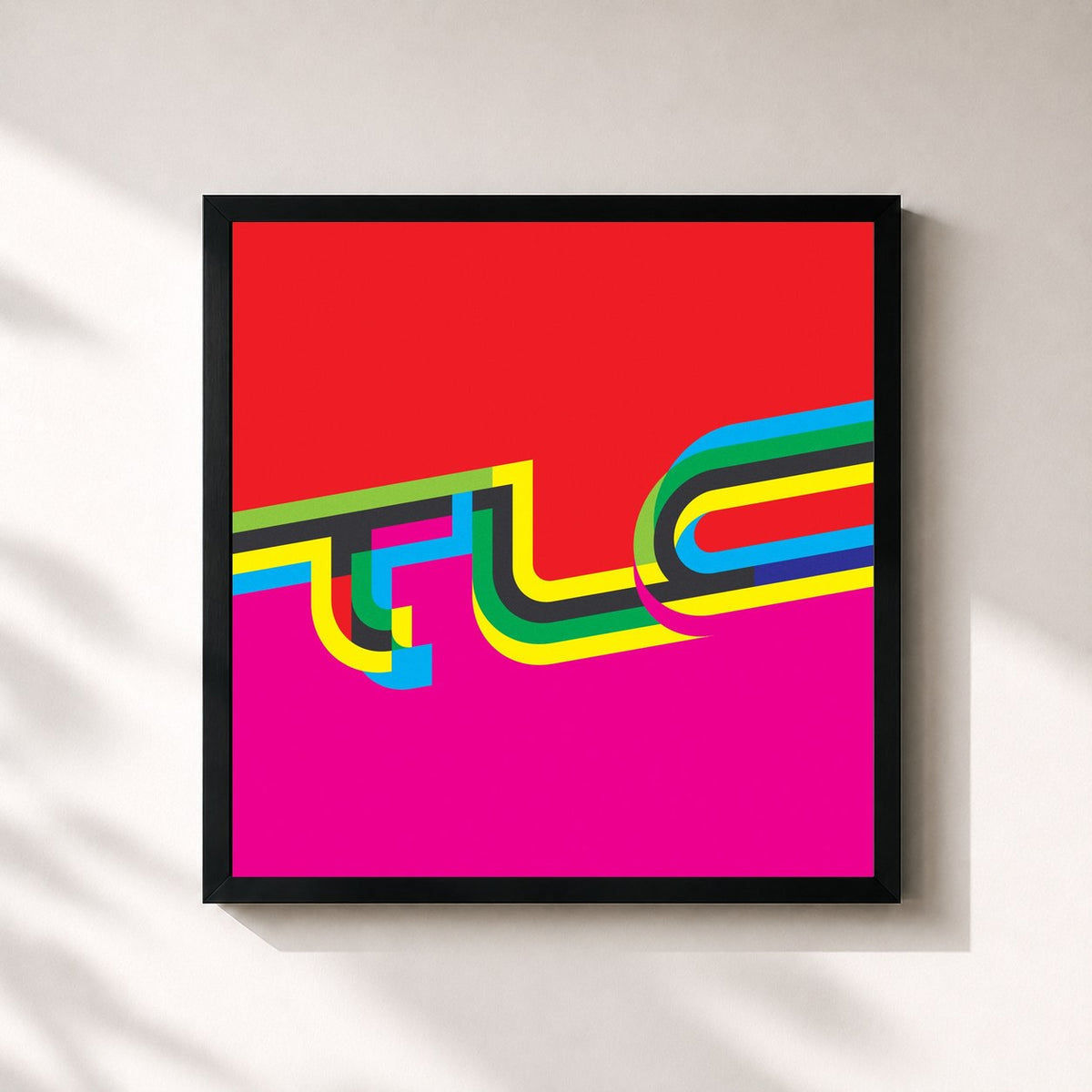 #noir Tableau carré de l'album TLC (Deluxe) de TLC, cadre noir 32x32 cm