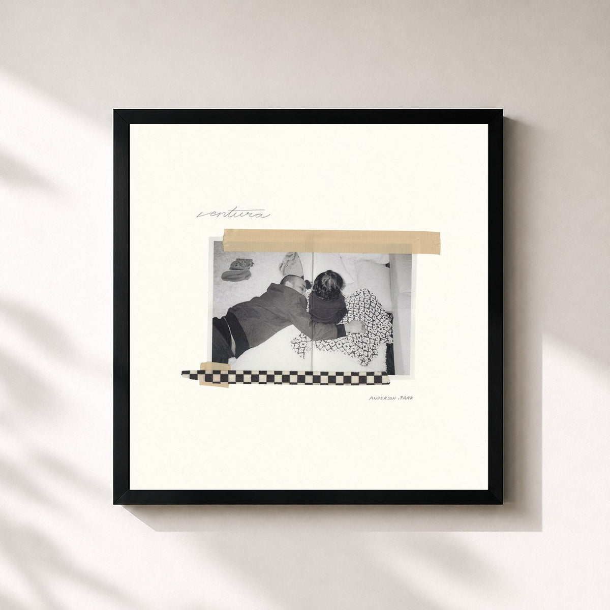 #noir Tableau carré de l'album Ventura de Anderson .Paak, cadre noir 32x32 cm