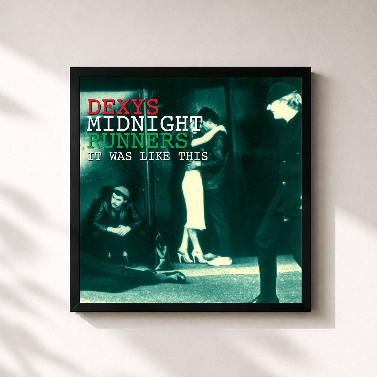#noir Tableau carré de l'album It Was Like This de Dexys Midnight Runners, cadre noir 32x32 cm