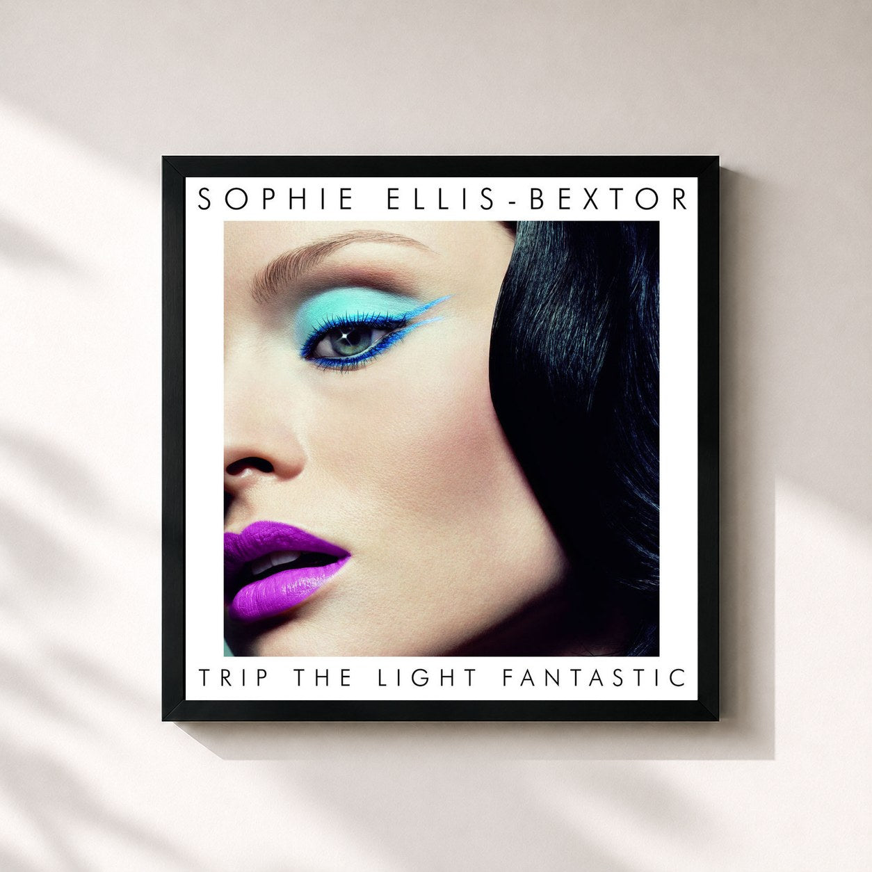 #noir Tableau carré de l'album Trip The Light Fantastic de Sophie Ellis-Bextor, cadre noir 32x32 cm