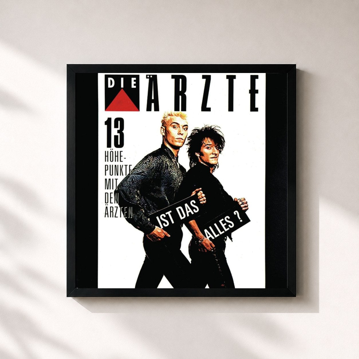 #noir Tableau carré de l'album Ist Das Alles? - 13 Höhepunkte Mit Den Ärzten de Die Ärzte, cadre noir 32x32 cm