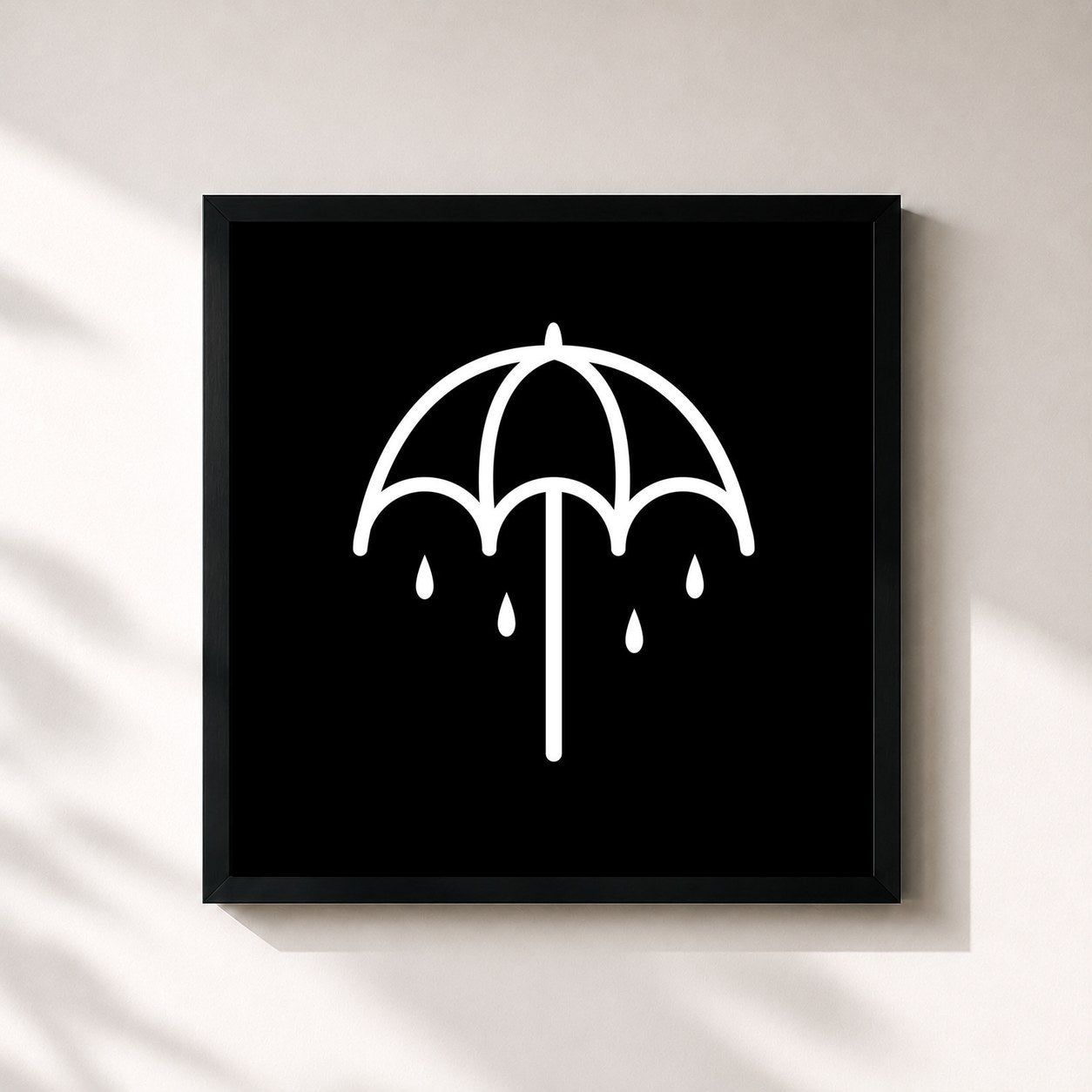 #noir Tableau carré de l'album That's The Spirit de Bring Me the Horizon, cadre noir 32x32 cm