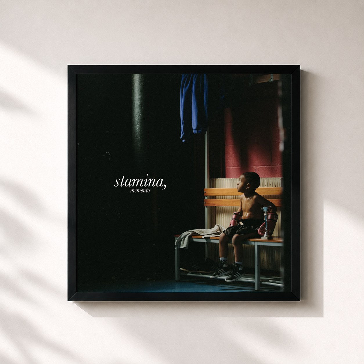 #noir Stamina, Memento by Dinos as a square framed art print, black 32x32 cm frame