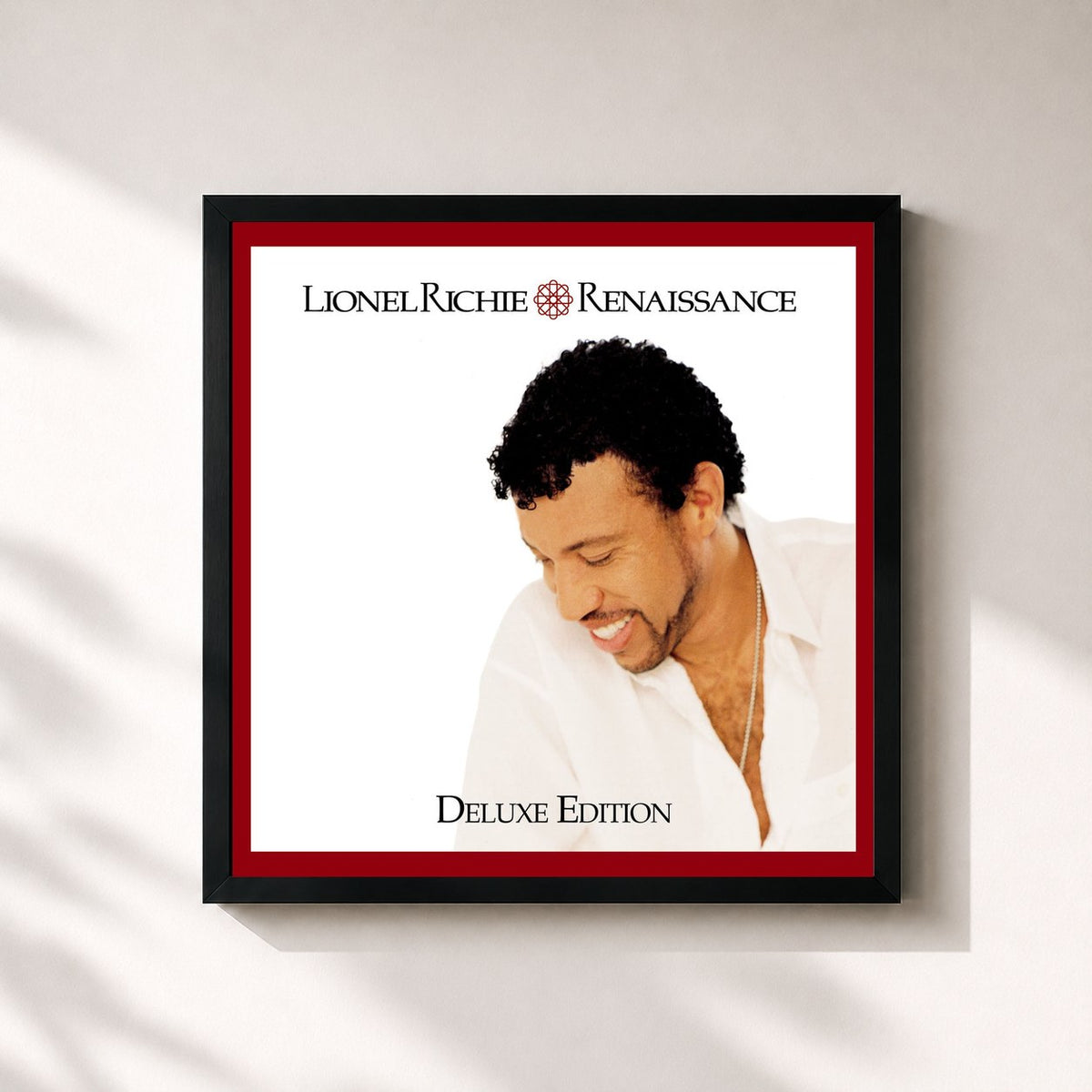 #noir Tableau carré de l'album Renaissance (Deluxe Edition) de Lionel Richie, cadre noir 32x32 cm