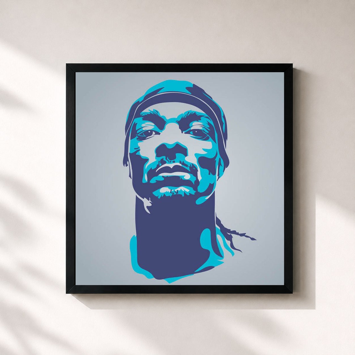 #noir Tableau carré de l'album Metaverse: The NFT Drop, Vol. 2 de Snoop Dogg, cadre noir 32x32 cm