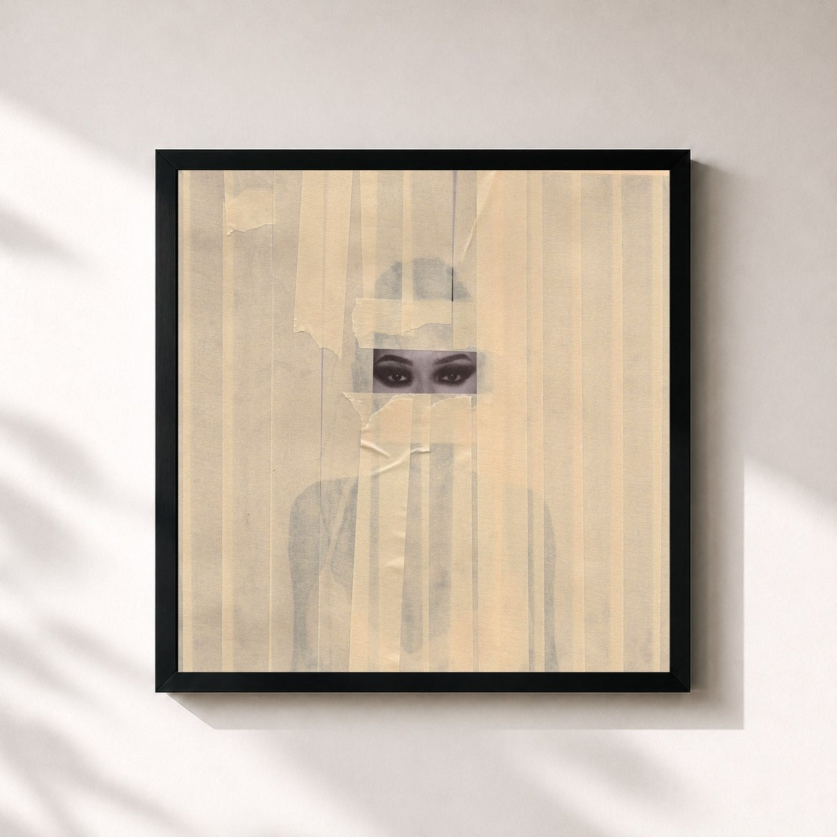 #noir Tableau carré de l'album HABIBTI de Drake, cadre noir 32x32 cm