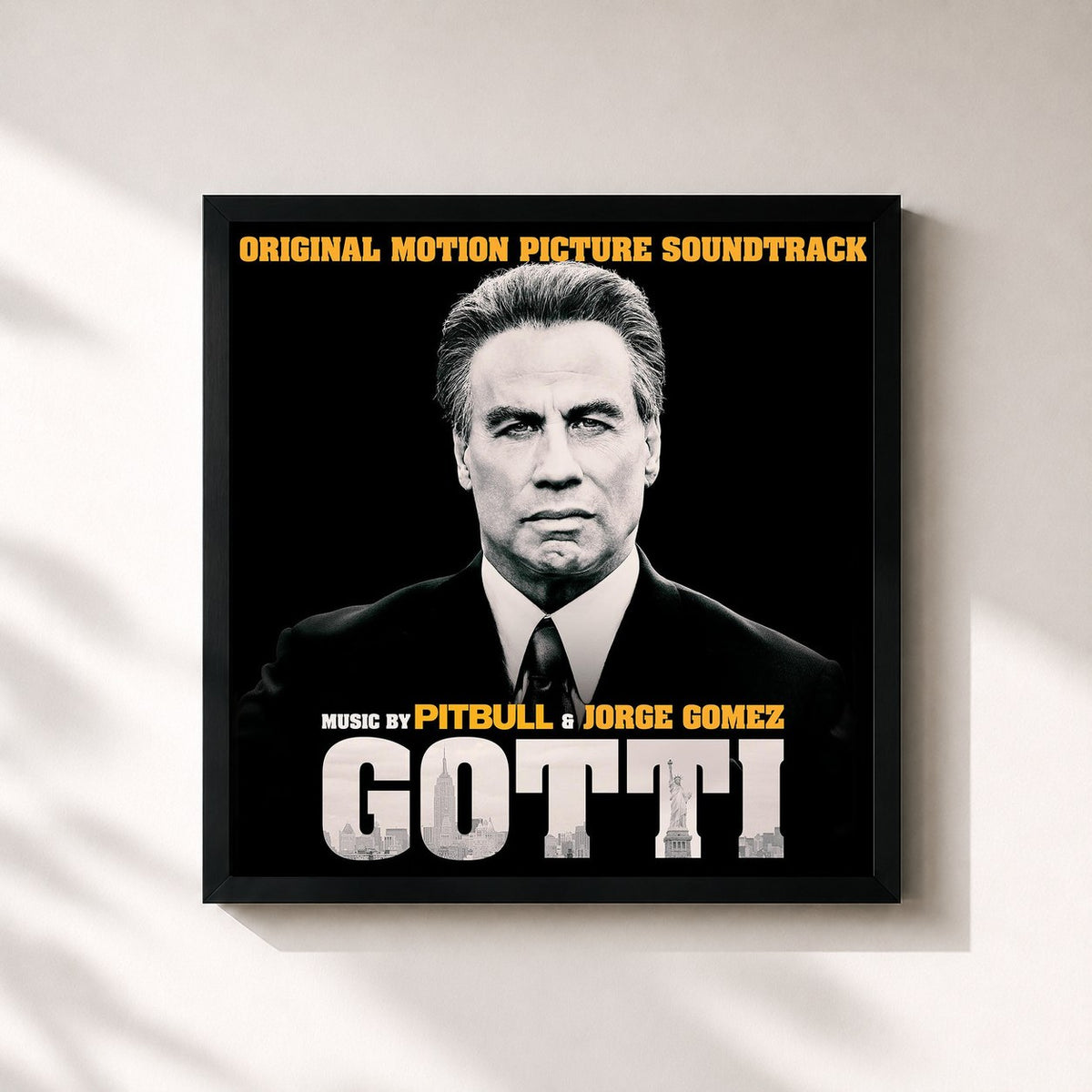 #noir Gotti (Original Motion Picture Soundtrack) von Pitbull als quadratischer Kunstdruck, schwarzer Rahmen 32x32 cm