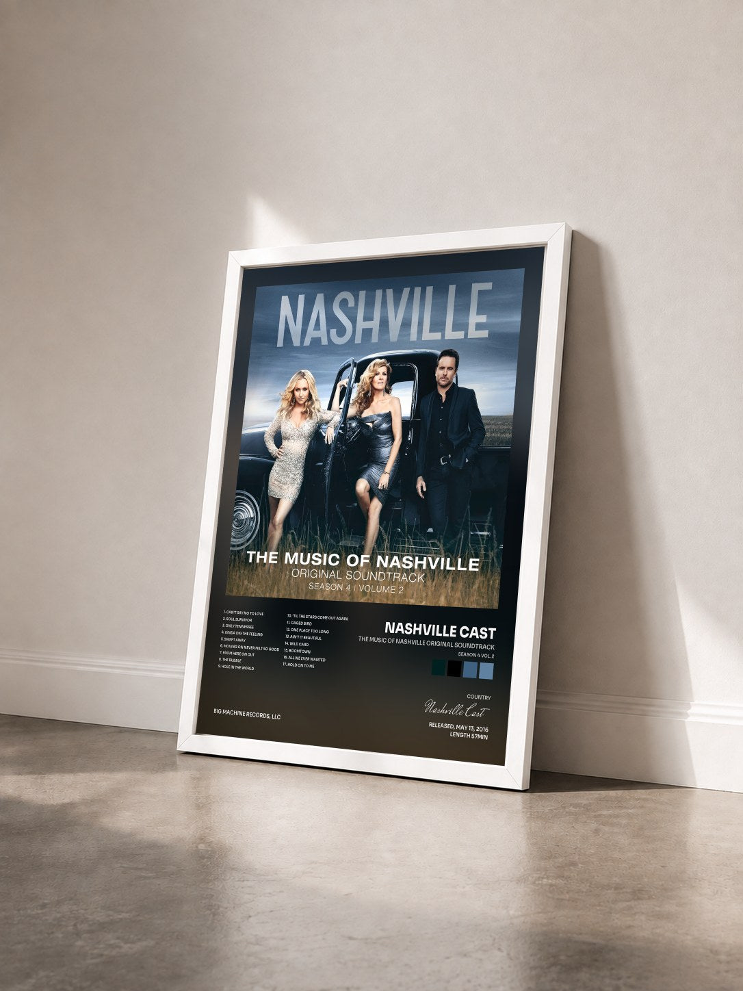 #blanc Tableau de l'album The Music Of Nashville Original Soundtrack (Season 4 Vol. 2) de Nashville Cast vu de trois quarts, cadre blanc