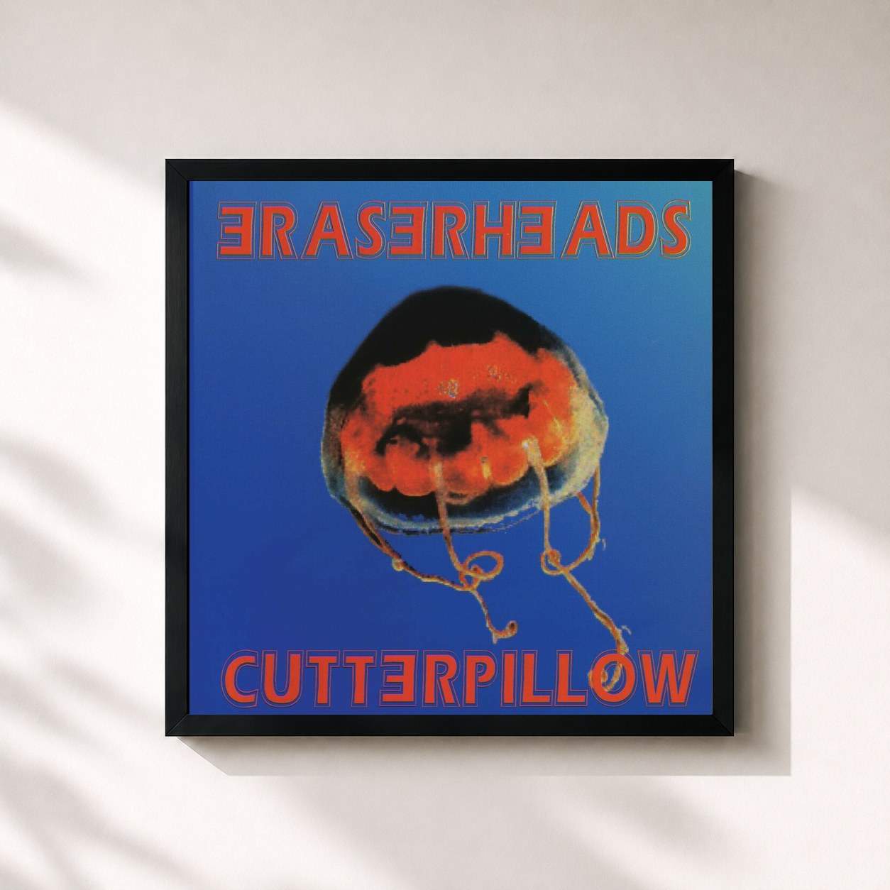 #noir Tableau carré de l'album Cutterpillow: The Bernie Grundman Remaster 2024 de Eraserheads, cadre noir 32x32 cm
