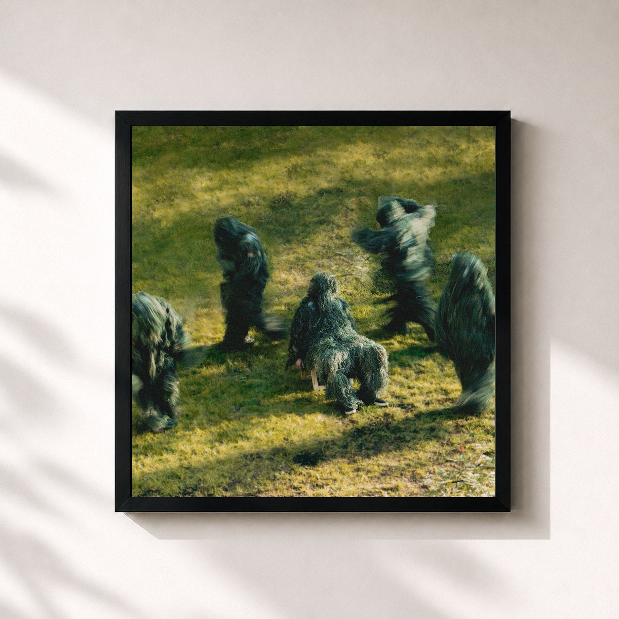 #noir Tableau carré de l'album No Silent Monks de Richy Mitch & The Coal Miners, cadre noir 32x32 cm