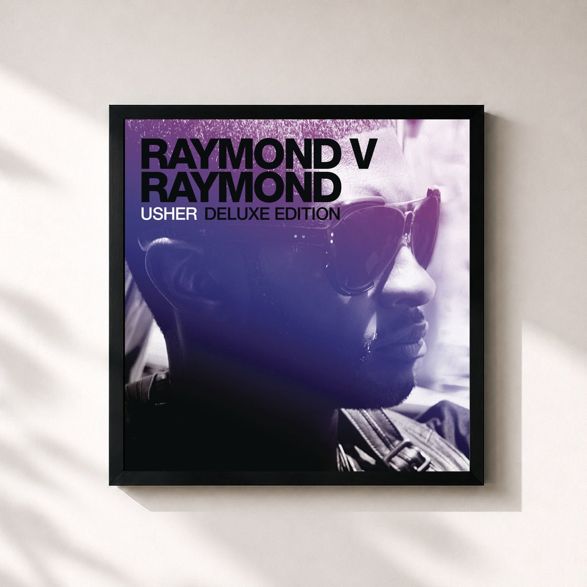 #noir Tableau carré de l'album Raymond v Raymond (Expanded Edition) de USHER, cadre noir 32x32 cm
