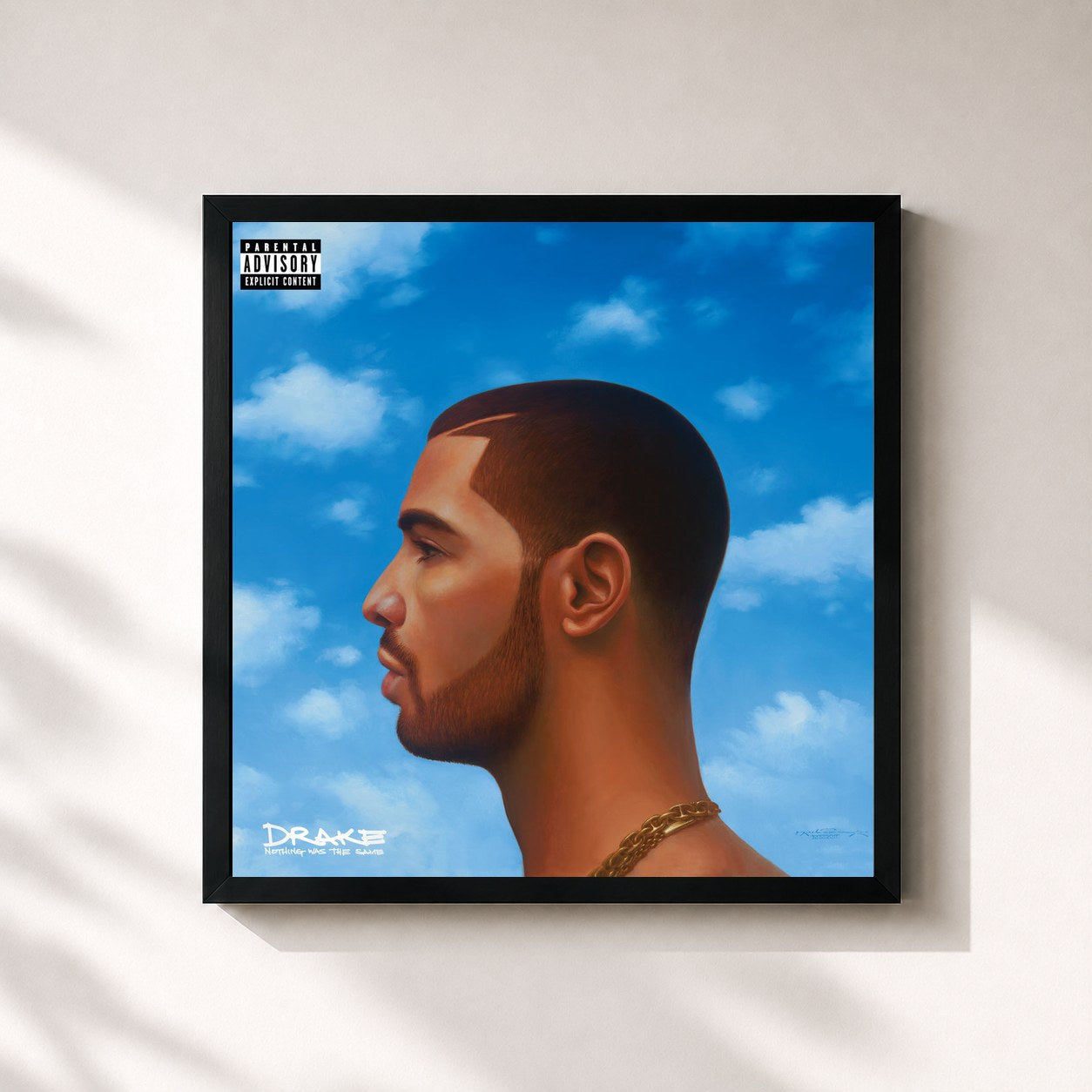 #noir Nothing Was The Same (Deluxe) di Drake in stampa quadrata incorniciata, cornice nera 32x32 cm