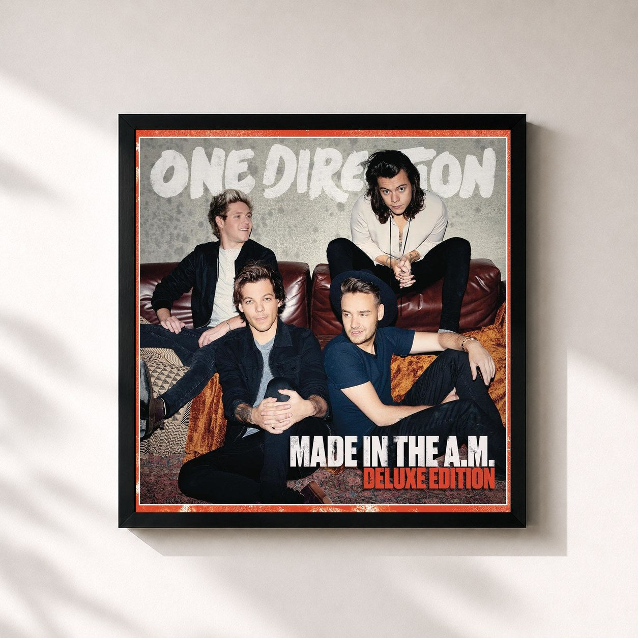 #noir Made In The A.M. (Deluxe Edition) di One Direction in stampa quadrata incorniciata, cornice nera 32x32 cm