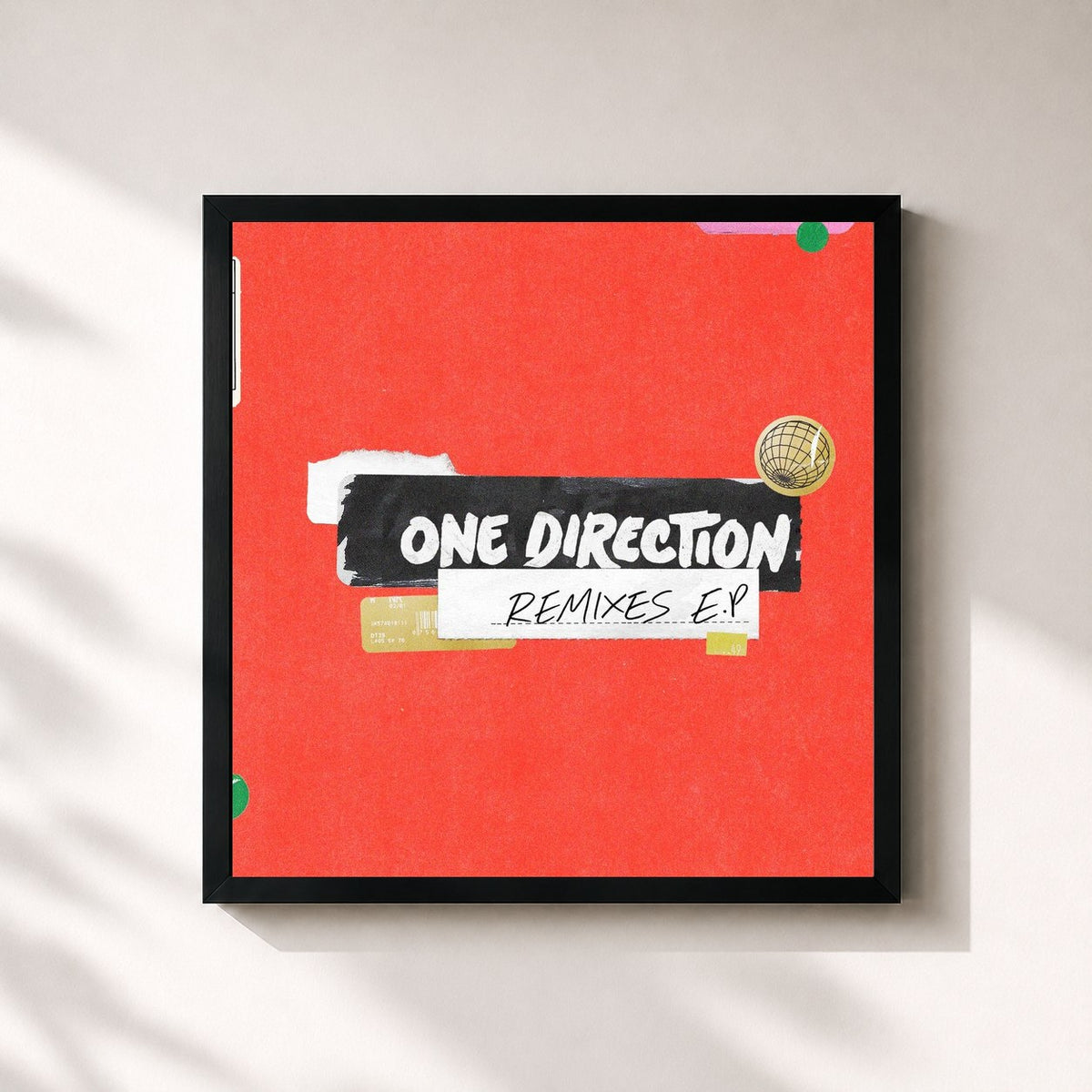 #noir Remixes - EP by One Direction as a square framed art print, black 32x32 cm frame