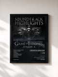 #noir Soundtrack Highlights of Game of Thrones Season 4 von L'orchestra Cinematique als gerahmter Kunstdruck, schwarzer Rahmen, gedruckt und gerahmt in Frankreich