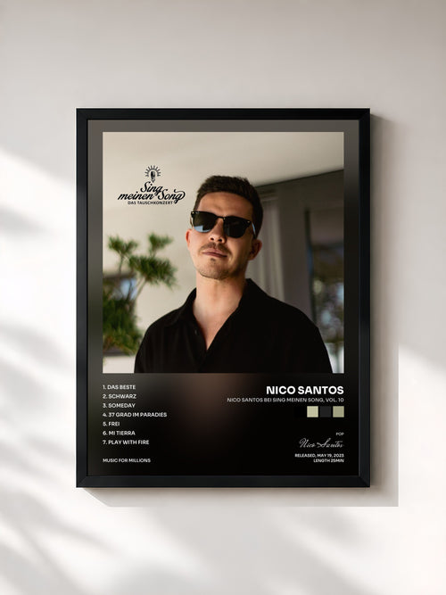 Nico Santos · Nico Santos bei Sing meinen Song, Vol. 10 — Affiche encadrée