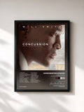 #noir Tableau de l'album Concussion (Original Motion Picture Soundtrack) de James Newton Howard, cadre noir, imprimé et encadré en France