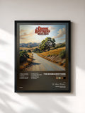 #noir Tableau de l'album Walk This Road de The Doobie Brothers, cadre noir, imprimé et encadré en France
