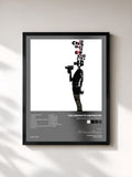 #noir Tableau de l'album Man With A Movie Camera de The Cinematic Orchestra, cadre noir, imprimé et encadré en France