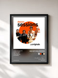 #noir Deezer Sessions von Red Hot Chili Peppers als gerahmter Kunstdruck, schwarzer Rahmen, gedruckt und gerahmt in Frankreich