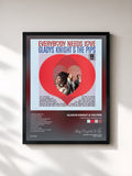 #noir Tableau de l'album Everybody Needs Love de Gladys Knight & The Pips, cadre noir, imprimé et encadré en France