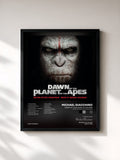 #noir Dawn of the Planet of the Apes (Original Motion Picture Soundtrack) von Michael Giacchino als gerahmter Kunstdruck, schwarzer Rahmen, gedruckt und gerahmt in Frankreich