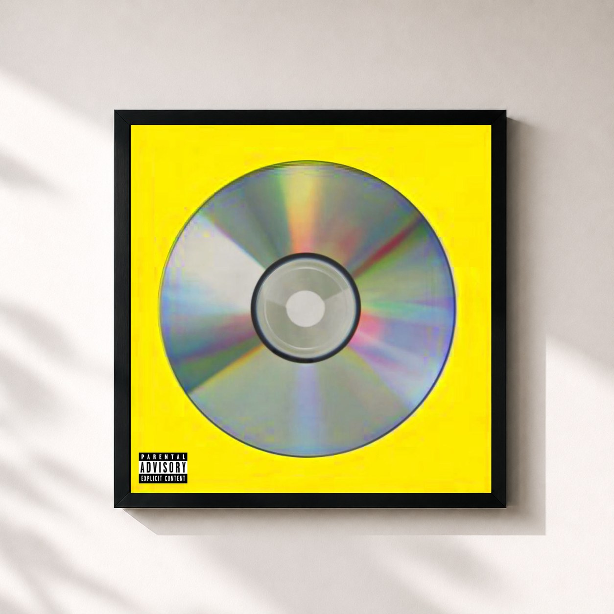 #noir Tableau carré de l'album LAS QUE NO IBAN A SALIR de Bad Bunny, cadre noir 32x32 cm