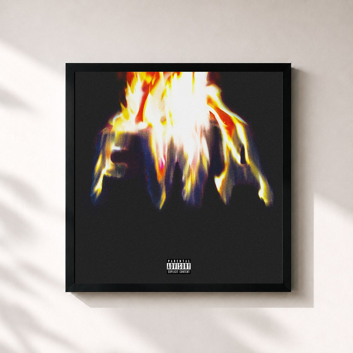#noir FWA von Lil Wayne als quadratischer Kunstdruck, schwarzer Rahmen 32x32 cm