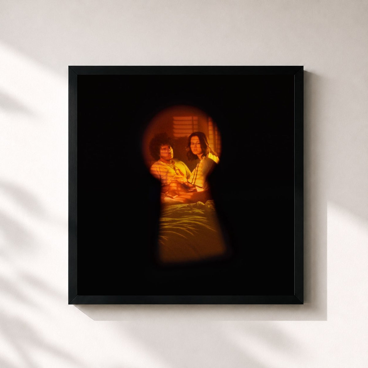 #noir I Said I Love You First von Selena Gomez als quadratischer Kunstdruck, schwarzer Rahmen 32x32 cm