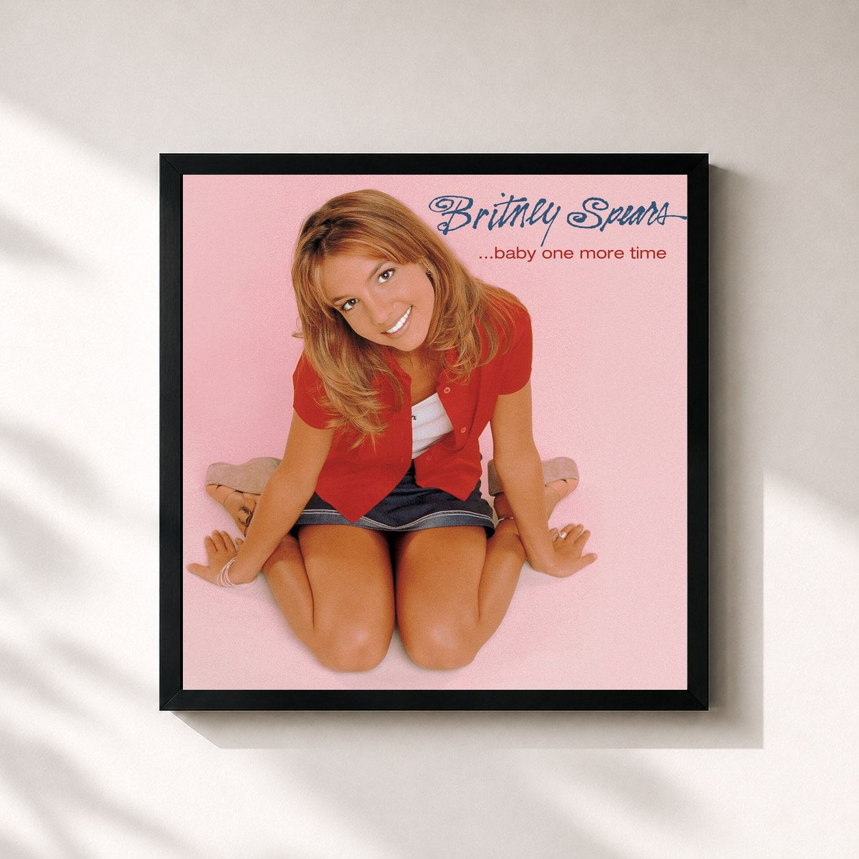 #noir ...Baby One More Time (Digital Deluxe Version) by Britney Spears as a square framed art print, black 32x32 cm frame