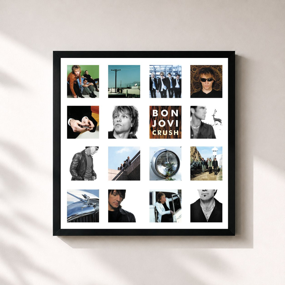 #noir Crush by Bon Jovi as a square framed art print, black 32x32 cm frame