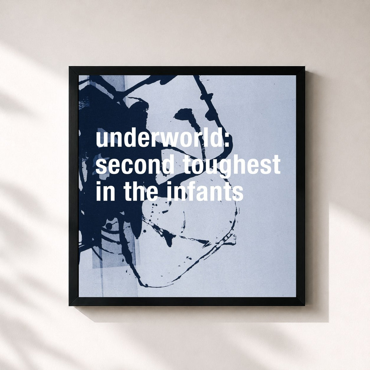 #noir Second Toughest In The Infants (Remastered) by Underworld as a square framed art print, black 32x32 cm frame