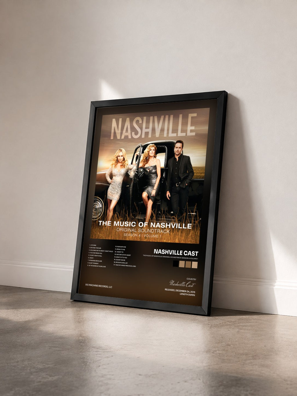 #noir Tableau de l'album The Music Of Nashville Original Soundtrack Season 4 Volume 1 de Nashville Cast vu de trois quarts, cadre noir