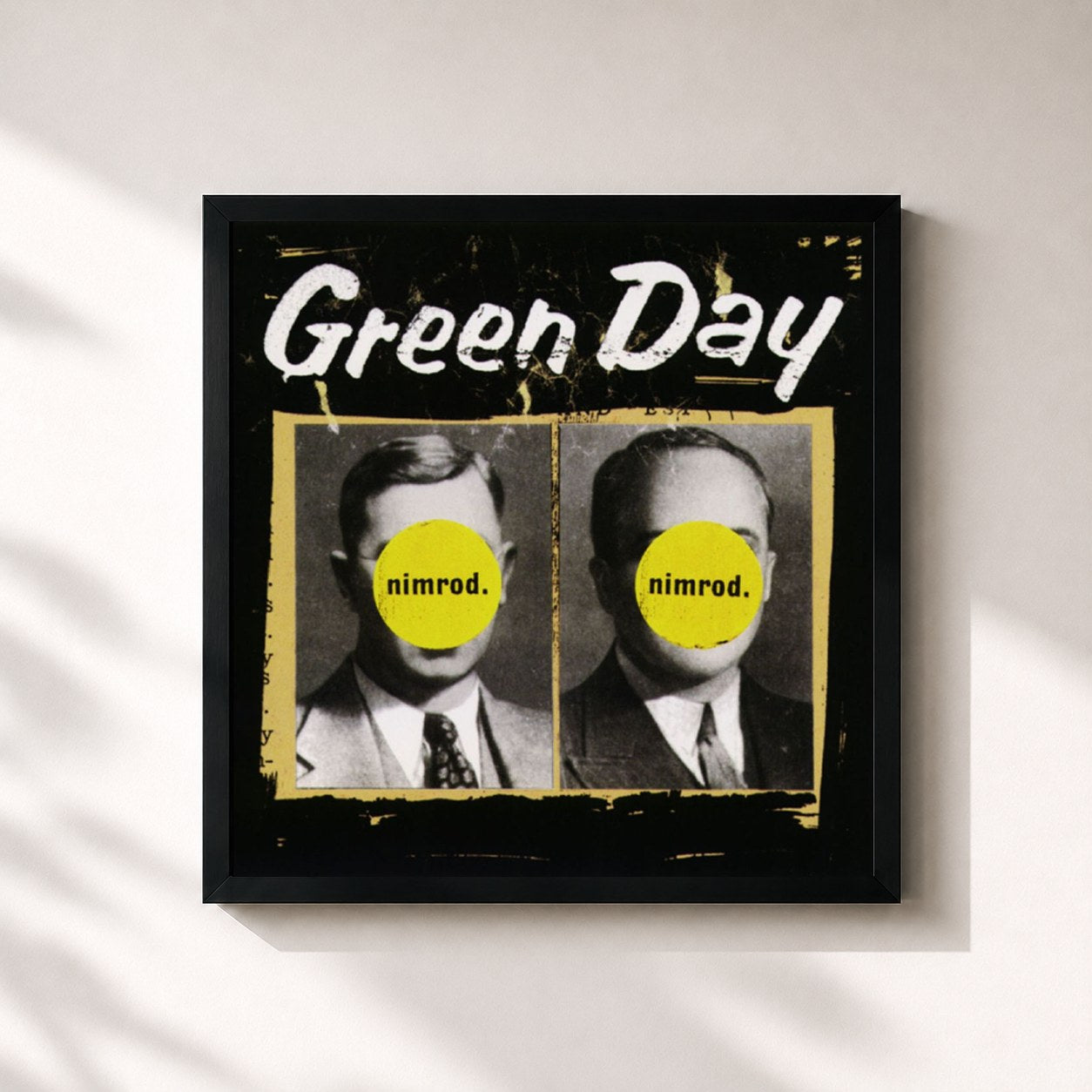 #noir Nimrod by Green Day as a square framed art print, black 32x32 cm frame