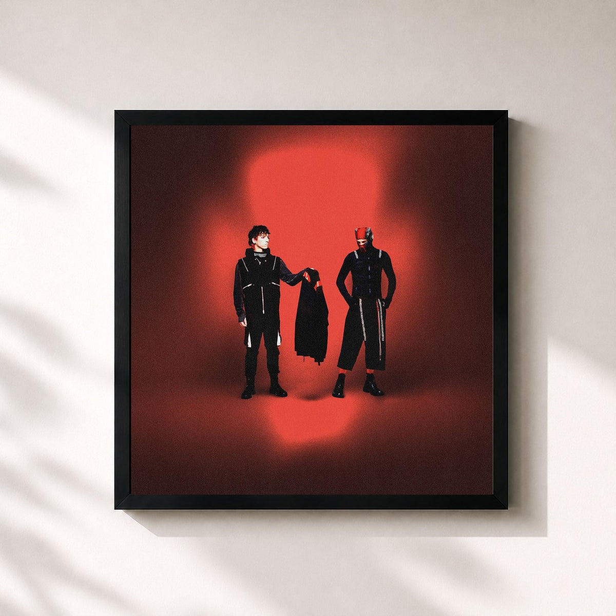 #noir Tableau carré de l'album Breach de Twenty One Pilots, cadre noir 32x32 cm
