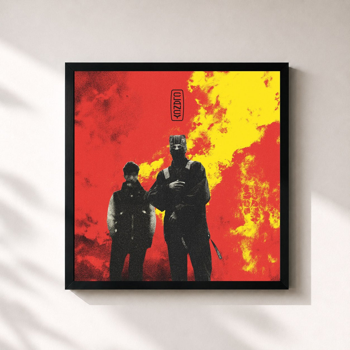 #noir Tableau carré de l'album Clancy de Twenty One Pilots, cadre noir 32x32 cm
