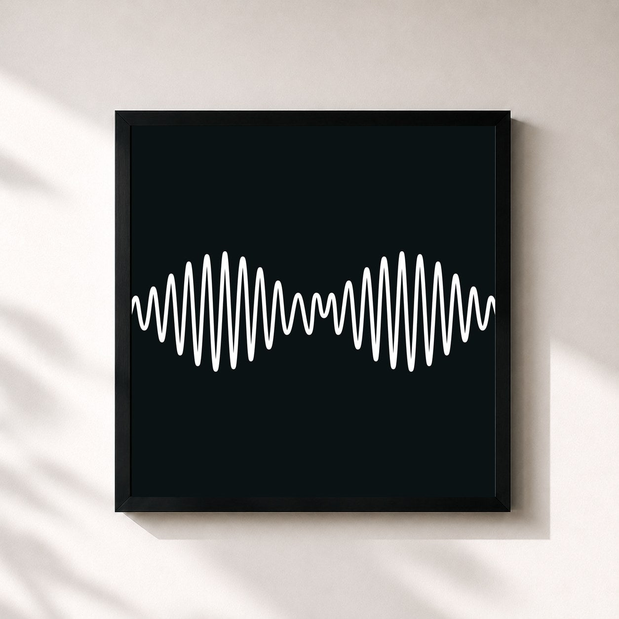 #noir Tableau carré de l'album AM de Arctic Monkeys, cadre noir 32x32 cm