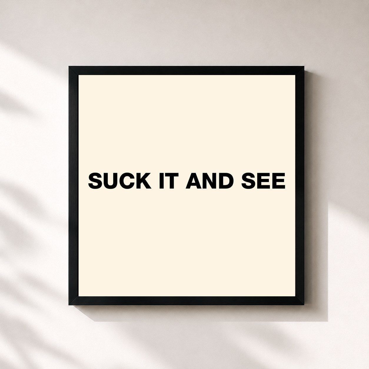 #noir Tableau carré de l'album Suck It and See de Arctic Monkeys, cadre noir 32x32 cm