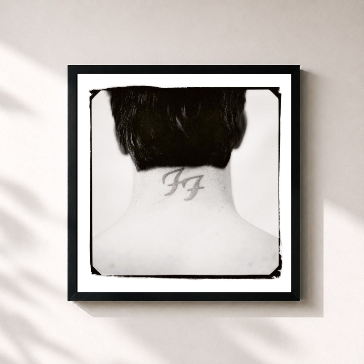 #noir Tableau carré de l'album There Is Nothing Left To Lose de Foo Fighters, cadre noir 32x32 cm