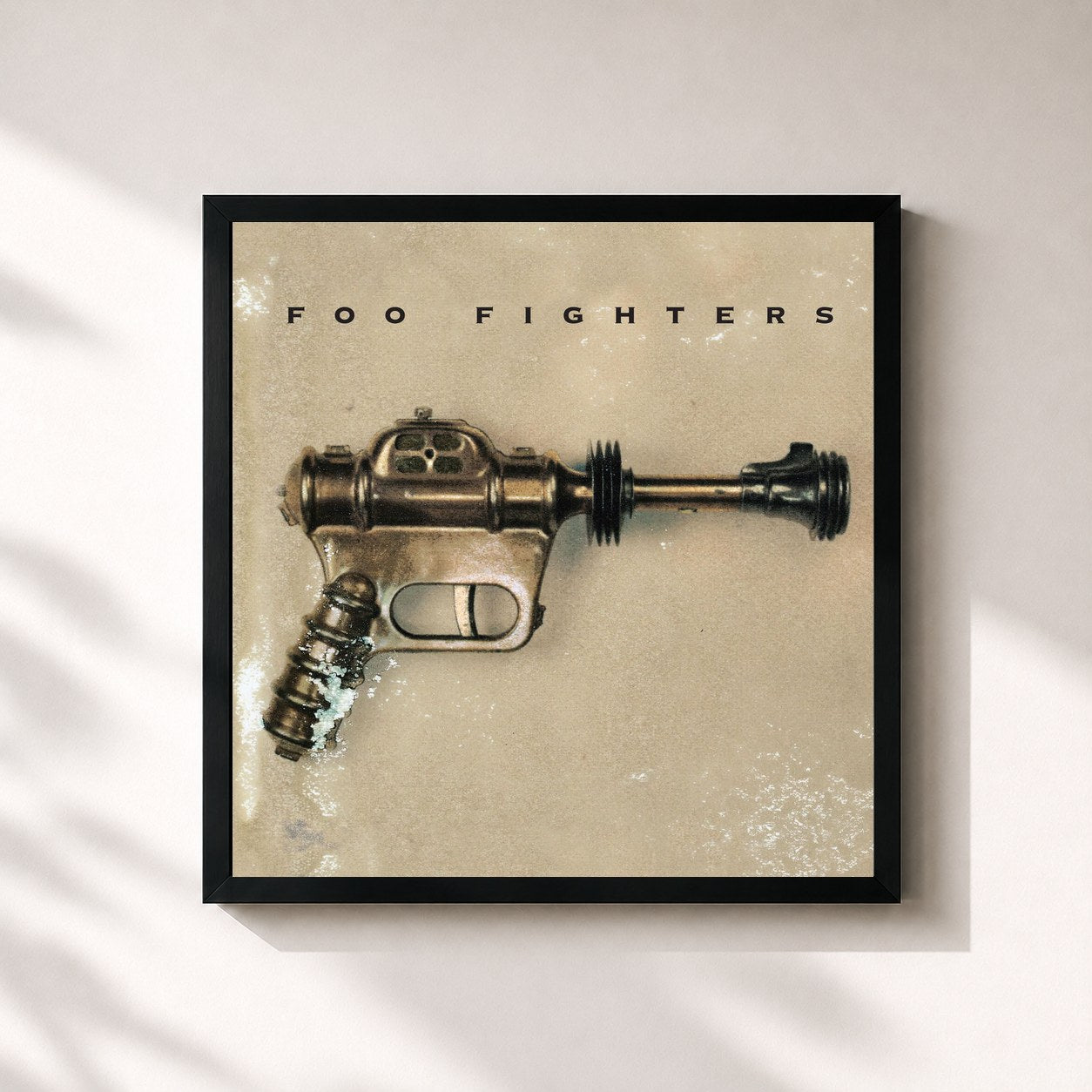 #noir Foo Fighters by Foo Fighters as a square framed art print, black 32x32 cm frame