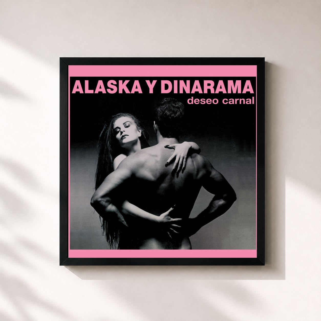 #noir Tableau carré de l'album Deseo Carnal (Deluxe Edition) de Alaska Y Dinarama, cadre noir 32x32 cm