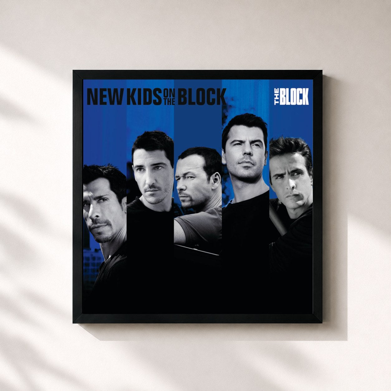 #noir Tableau carré de l'album The Block (Deluxe Version) de New Kids on the Block, cadre noir 32x32 cm