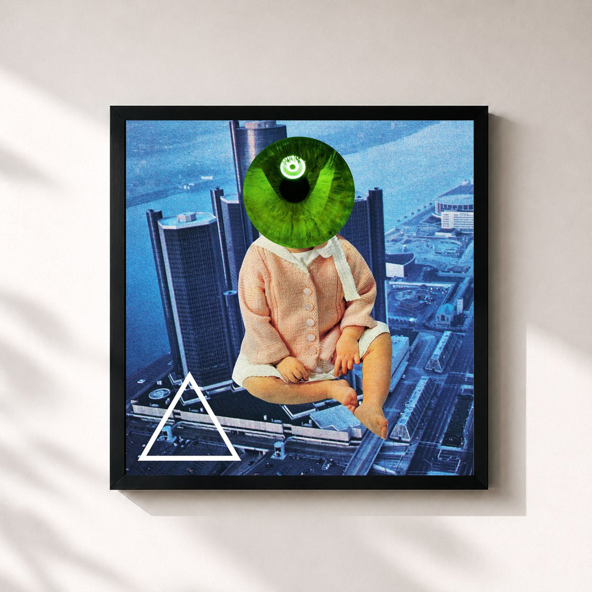 #noir Tableau carré de l'album Rockabye (feat. Sean Paul & Anne-Marie) (Remixes) de Clean Bandit, cadre noir 32x32 cm