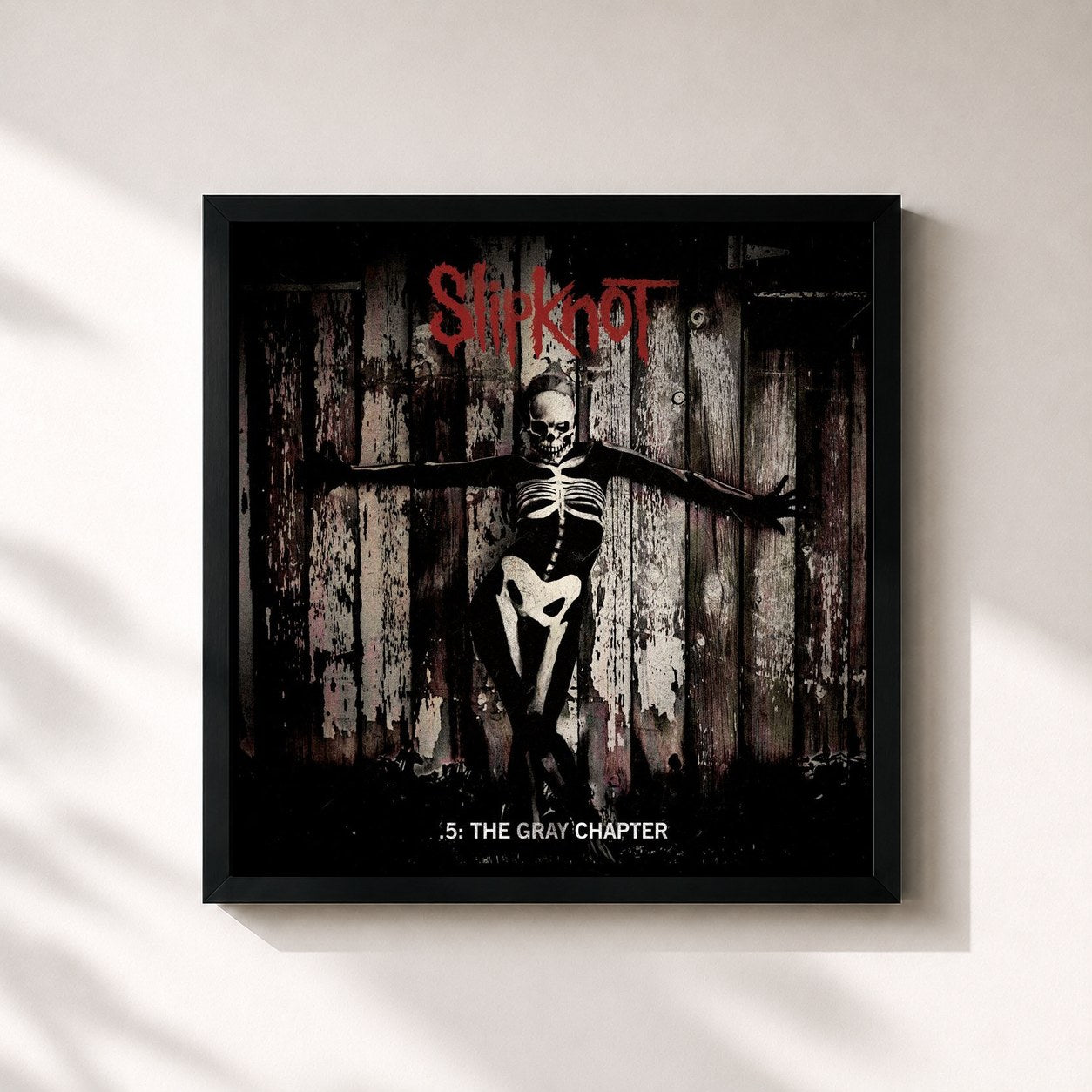 #noir .5: The Gray Chapter by Slipknot as a square framed art print, black 32x32 cm frame