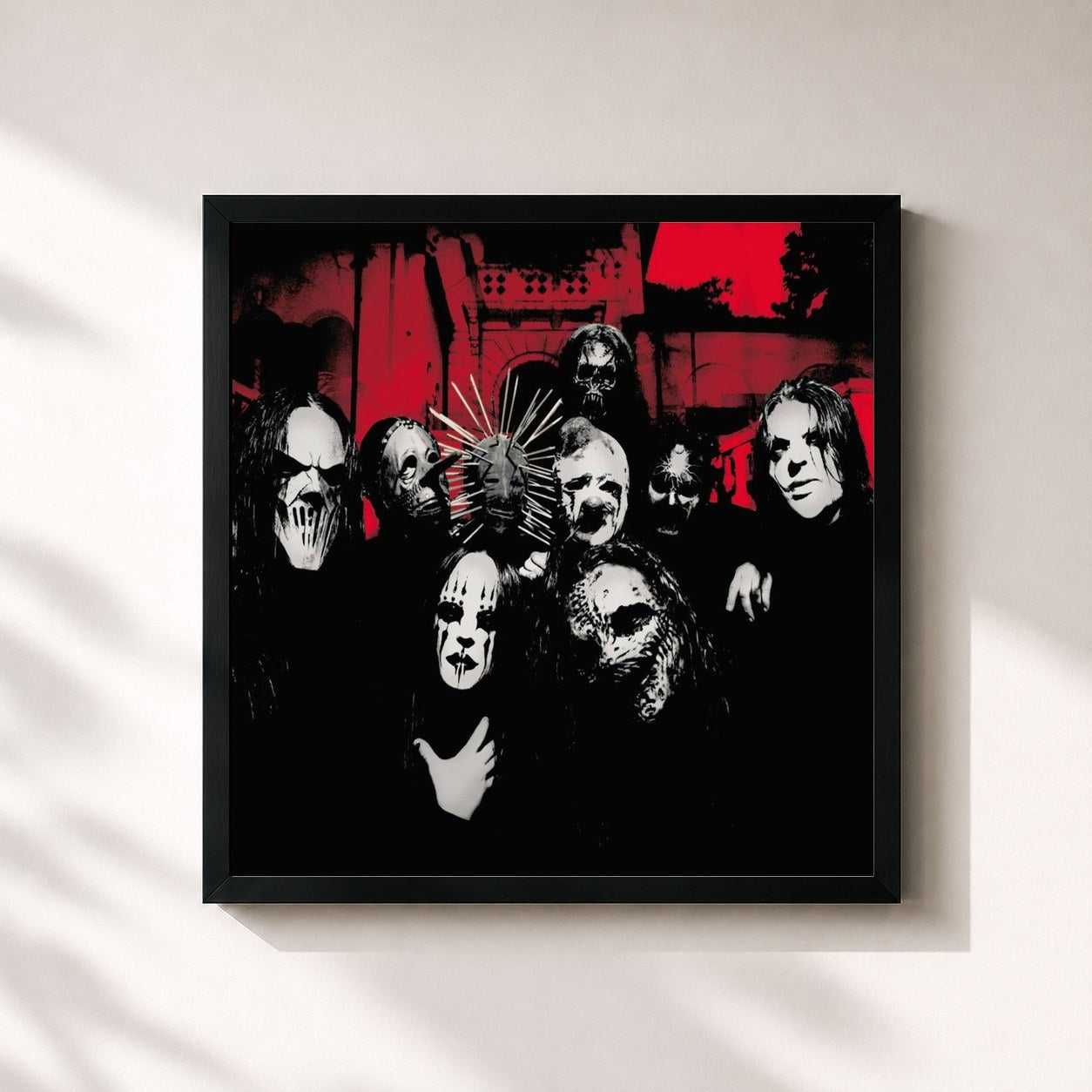 #noir Tableau carré de l'album Vol. 3: The Subliminal Verses (Special Edition) de Slipknot, cadre noir 32x32 cm